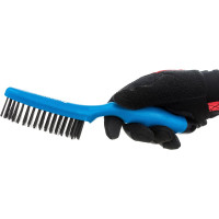 Проволочная щетка HOEGERT TECHNIK четырехрядная, стальная проволока HT3B621