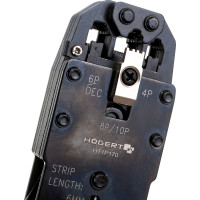 Пресс-клещи для обжима телефонных и компьютерных клемм HOEGERT TECHNIK 4P, 6P, 8P, 10P HT1P170