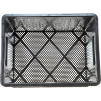 Ящик Тара.ру п/э 400х300х230 перфорированный, с ручками, чёрный 19449