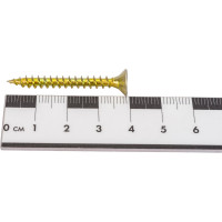 Универсальные шурупы ВИРТУОЗ 4,5х40 мм, потайная головка, желтый цинк 50 шт 27160