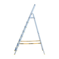 Алюминиевая стремянка Алюмет с анодированным покрытием профессиональная 8 ступеней. Серия APA 7008