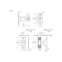 Дверная магнитная защелка НОРА-М С-50М графит 17217