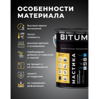Мастика битумно-полимерная кровельная и гидроизоляционная BITUMEX ведро 5кг МБП-023