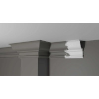 Потолочный карниз Decor-Dizayn ударопрочный влагостойкий под LED подсветку 120Х75Х2000 мм DD509