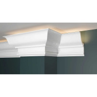 Потолочный карниз Decor-Dizayn ударопрочный влагостойкий под LED подсветку 120Х75Х2000 мм DD509