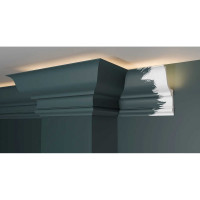 Потолочный карниз Decor-Dizayn ударопрочный влагостойкий под LED подсветку 120Х75Х2000 мм DD509