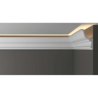 Потолочный карниз Decor-Dizayn ударопрочный влагостойкий под LED подсветку 120Х75Х2000 мм DD509