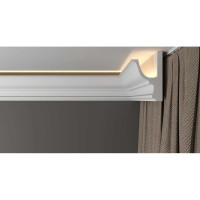 Потолочный карниз Decor-Dizayn ударопрочный влагостойкий под LED подсветку 120Х75Х2000 мм DD509