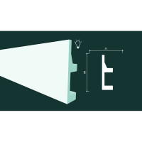 Потолочный карниз Decor-Dizayn ударопрочный влагостойкий под LED подсветку 80Х25Х2000 мм DD615