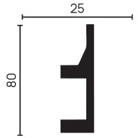 Потолочный карниз Decor-Dizayn ударопрочный влагостойкий под LED подсветку 80Х25Х2000 мм DD615