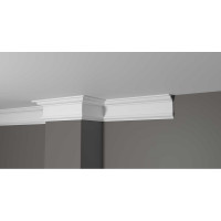 Потолочный карниз Decor-Dizayn ударопрочный влагостойкий под покраску 80Х40Х2000 мм DD502