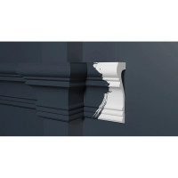 Стеновой молдинг Decor-Dizayn ударопрочный влагостойкий под покраску 102Х33Х2000 мм DD604