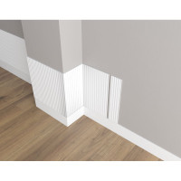 Стеновой молдинг (панель) Decor-Dizayn "Грани" ударопрочная, влагостойкая, под покраску 130Х10Х2000 мм DD902