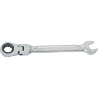 Комбинированный ключ HOEGERT TECHNIK шарнирный, с трещоткой 13 мм, 72T, сталь CrV HT1R053