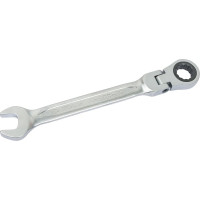 Комбинированный ключ HOEGERT TECHNIK шарнирный, с трещоткой 13 мм, 72T, сталь CrV HT1R053