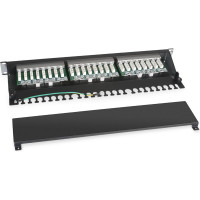 Патч-панель Cabeus 1U, 24 порта, RJ-45, категория 6, экранированная, PL-24-Cat.6-SH-Dual