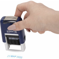 Датер-мини STAFF Printer 7810 месяц буквами, оттиск 22x4 мм 237432