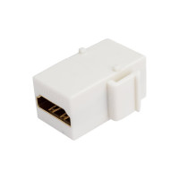 Вставка LANMASTER Keystone HDMI, мама-мама, 180 градусов, белая LAN-OK-HDMI-V-WH