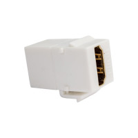 Вставка LANMASTER Keystone HDMI, мама-мама, 180 градусов, белая LAN-OK-HDMI-V-WH