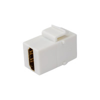 Вставка LANMASTER Keystone HDMI, мама-мама, 180 градусов, белая LAN-OK-HDMI-V-WH