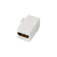Вставка LANMASTER Keystone HDMI, мама-мама, 180 градусов, белая LAN-OK-HDMI-V-WH