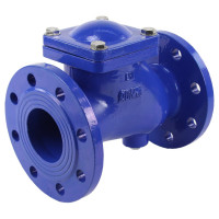 Клапан обратный шаровой DN.ru GGG50-GGG50-БНК-сп Ду80 Ру16 со сливной пробкой, чугунный D100-01578