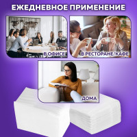 Бумажные салфетки для диспенсера ЛАЙМА N2 PREMIUM, 1 слой, комплект 30 пачек по 100 шт, 17x15,5 см 112509