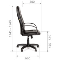 Компьютерное кресло CHAIRMAN 727 кожзам черный 00-06098211