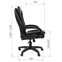 Компьютерное кресло CHAIRMAN 795 LT кожзам черный 00-07014616