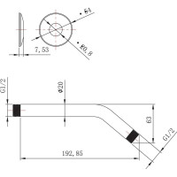 Настенный держатель для лейки верхнего душа Lemark LM8031C