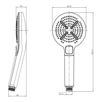 Душевая лейка Lemark 3-функциональная LM8114C