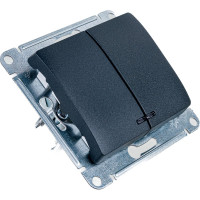 2-клавишный механизм выключателя Systeme Electric скрытой проводки Glossa 10А IP20 5а 10AX антрацит GSL000753