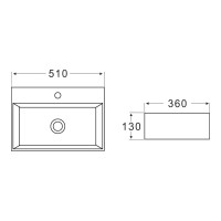 Керамическая накладная раковина BelBagno BB1340