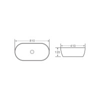 Керамическая накладная раковина BelBagno BB1349
