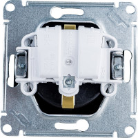 1-местный механизм розетки Systeme Electric скрытой проводки Glossa 16А IP20 250В с заземлением графит GSL001345