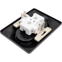 2-местная розетка Systeme Electric скрытой проводки Glossa 16А IP20 250В без заземления в сборе графит GSL001320