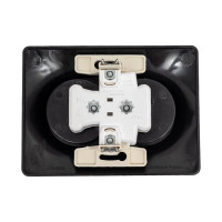 2-местная розетка Systeme Electric скрытой проводки Glossa 16А IP20 250В без заземления в сборе графит GSL001320