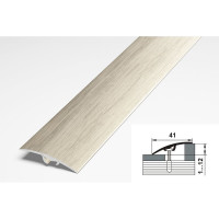 Порог разноуровневый алюминиевый (41 мм; 0.9 м; декоративный; клен беленый) Лука УТ000000592