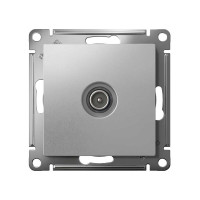 Механизм оконечной TV розетки Systeme Electric AtlasDesign 1DB алюминий ATN000391