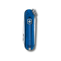 Нож-брелок Victorinox Classic SD Colors Deep Ocean 58 мм, 7 функций, полупрозрачный синий 0.6223.T2G