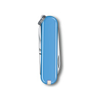 Нож-брелок Victorinox Classic SD Colors Summer Rain 58 мм, 7 функций, голубой 0.6223.28G