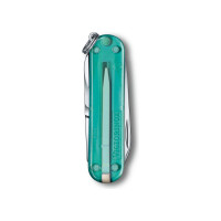 Нож-брелок Victorinox Classic SD Colors Tropical Surf 58 мм, 7 функций, полупрозрачный 0.6223.T24G