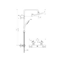 Душевая система Ideal Standard A7208AA Ceratherm T25 00061450