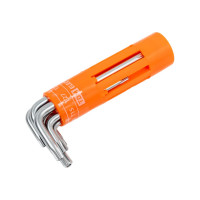 Набор ключей TDM ELECTRIC Алмаз TORX с отверстием, 7 шт, T9-T30, CR-V, круглый держатель, в блистере SQ1021-0101