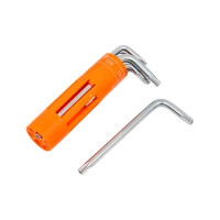 Набор ключей TDM ELECTRIC Алмаз TORX с отверстием, 7 шт, T9-T30, CR-V, круглый держатель, в блистере SQ1021-0101