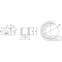 Кабельный канал Emas открытого типа 20/25 R=40 HKP020025R3A
