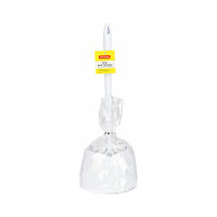 Ерш для унитаза OfficeClean с подставкой, пластик, белый 303066