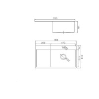 Кухонная мойка из нержавеющей стали GERHANS K 37851-R 11088