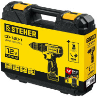 Дрель-шуруповерт STEHER 12В, 2 АКБ 2Ач CD-120-2
