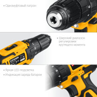 Дрель-шуруповерт STEHER 12В, 2 АКБ 2Ач CD-120-2